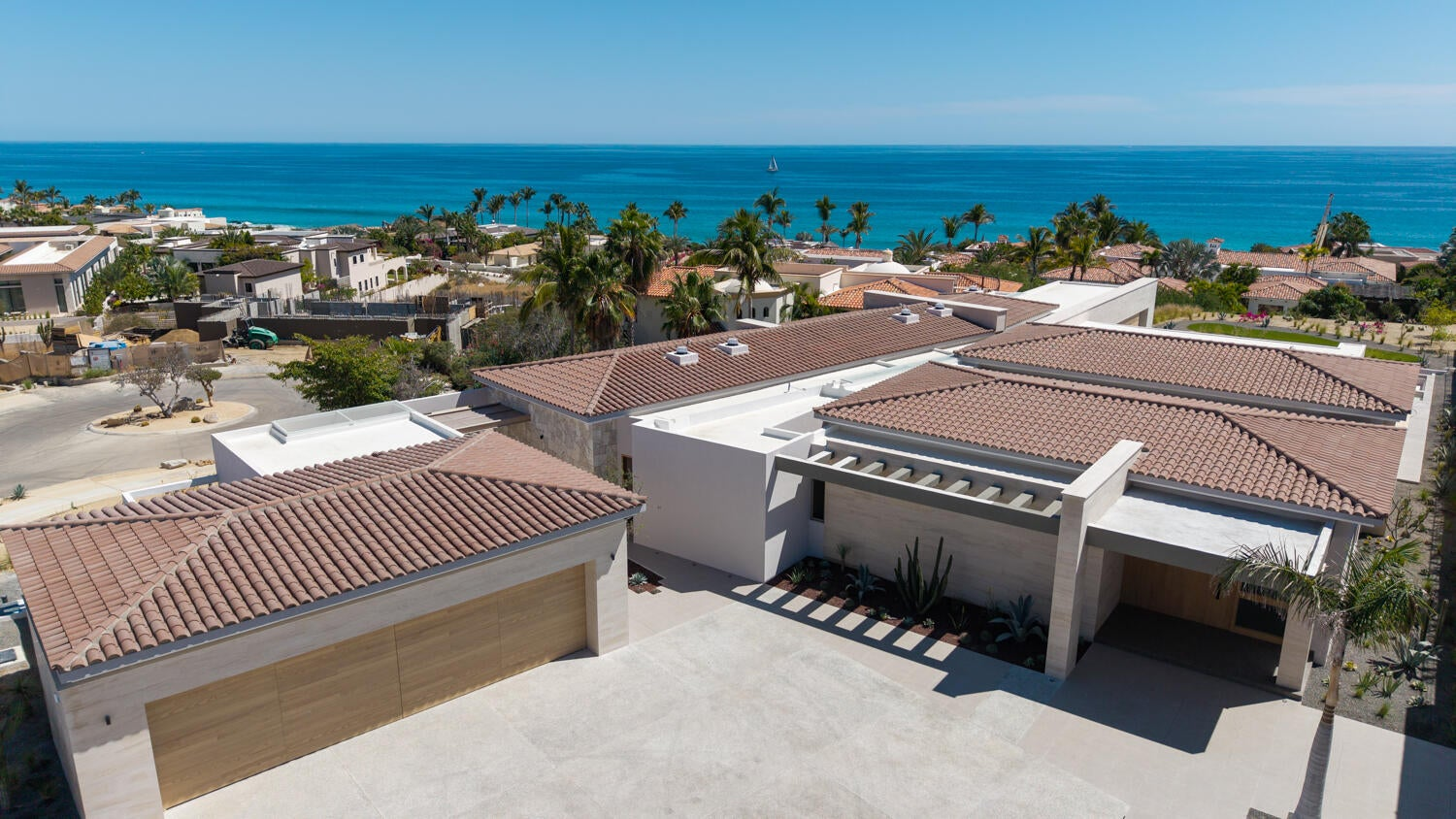 Villa Maralta 62 — aerial view of Mediterranean-style estate with ocean views in San José del Cabo